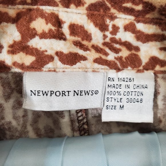 Newport News Button Down Flannel Long Sleeve Night Shirt Leopard Print S… - Picture 4 of 9